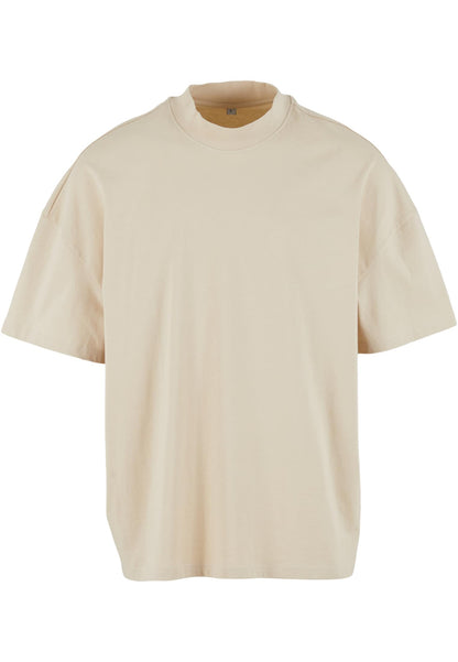 T-shirt oversized com gola alta
