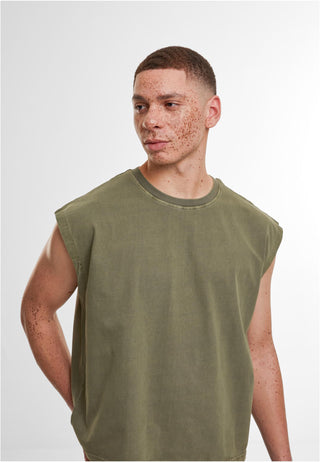 Vintage Cropped Heavy Sleeveless Tee 240 GSM